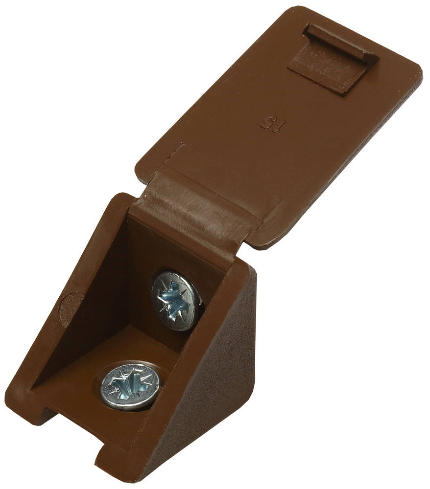 Уголок мебельный с шурупом, цвет дуб 4,0*15мм, 4шт, ЗУБР