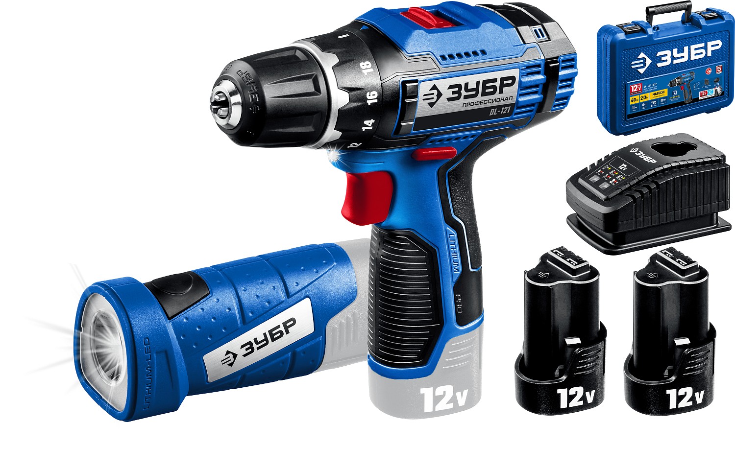 Дрель-шуруповерт с Led-фонарем