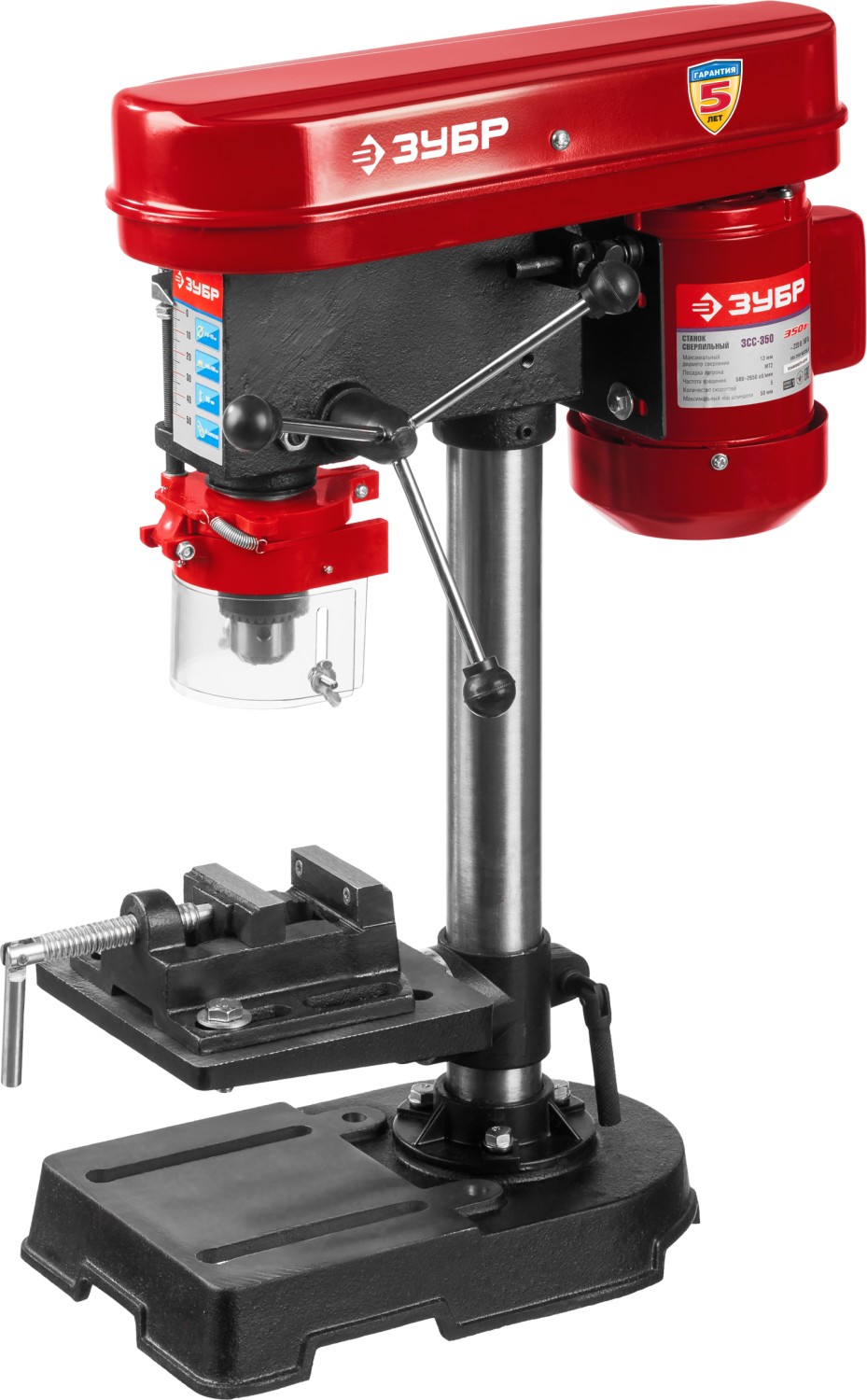 Станок вертикально-сверлильный, настольный ЗУБР 350Вт 13мм ЗСС-350