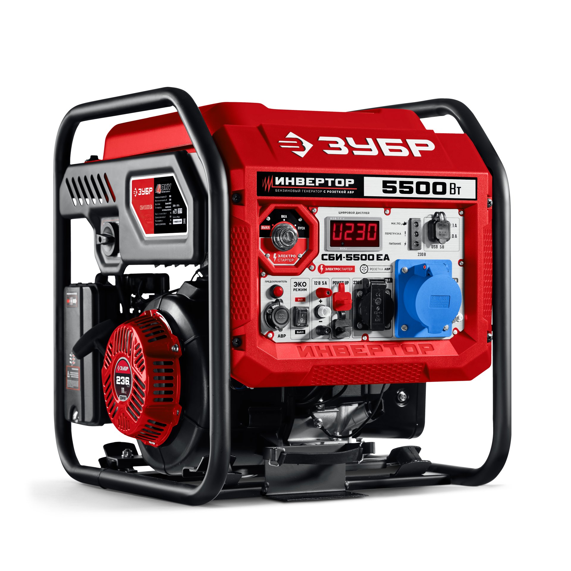 GS-6500E бензиновый генератор с электростартером 5500 Вт STEHER