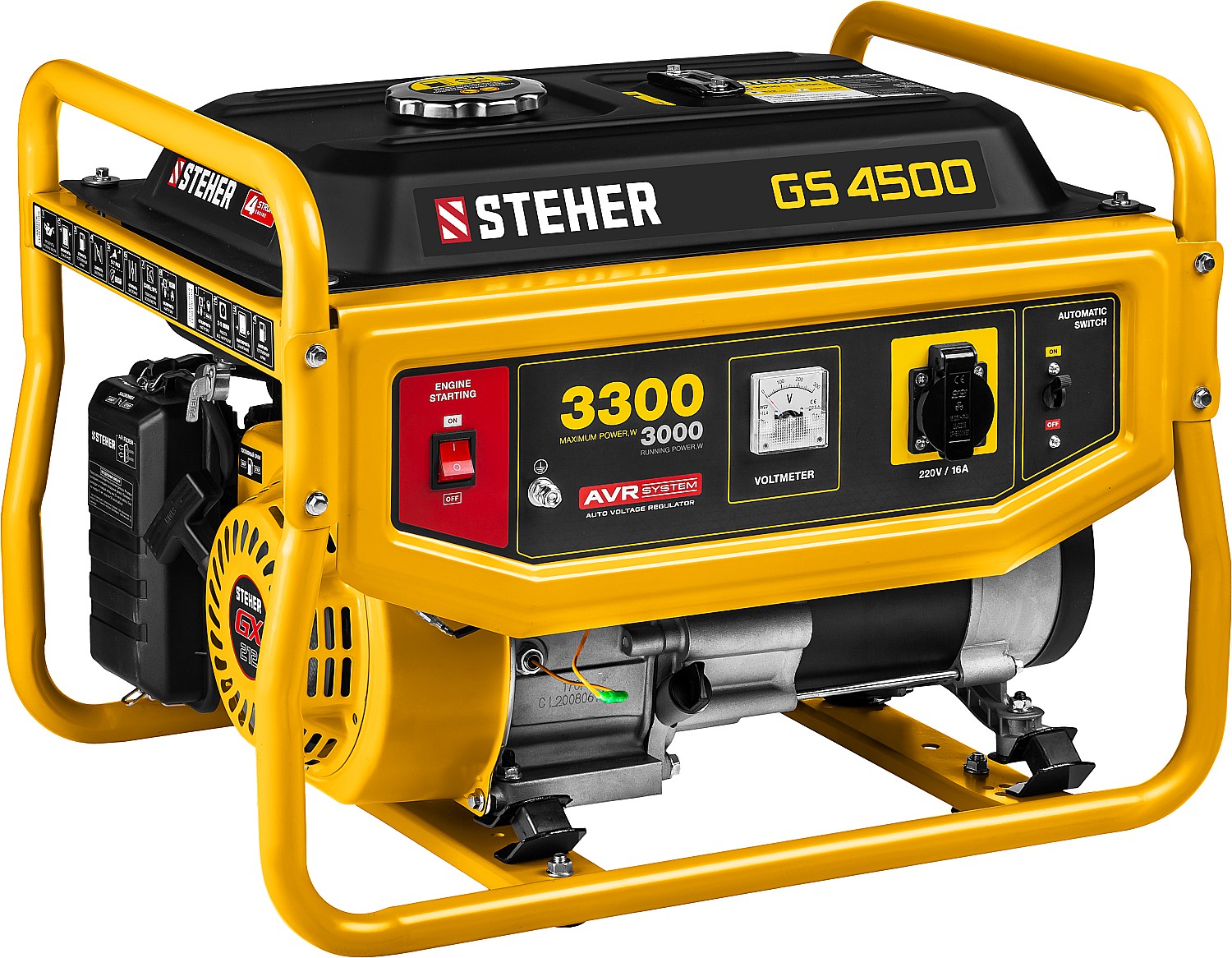 GS-4500 бензиновый генератор 3300 Вт STEHER