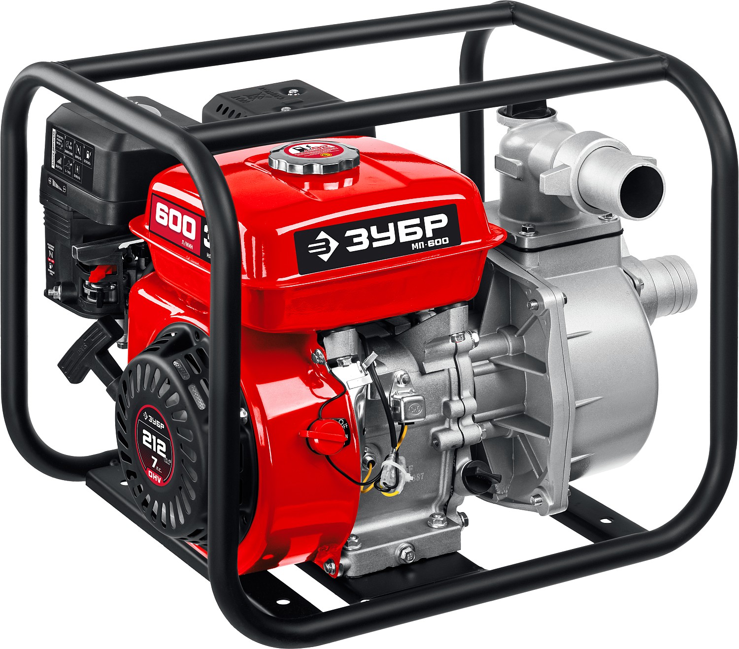 Мотопомпа бензиновая Зубр,МП-600,600л/мин