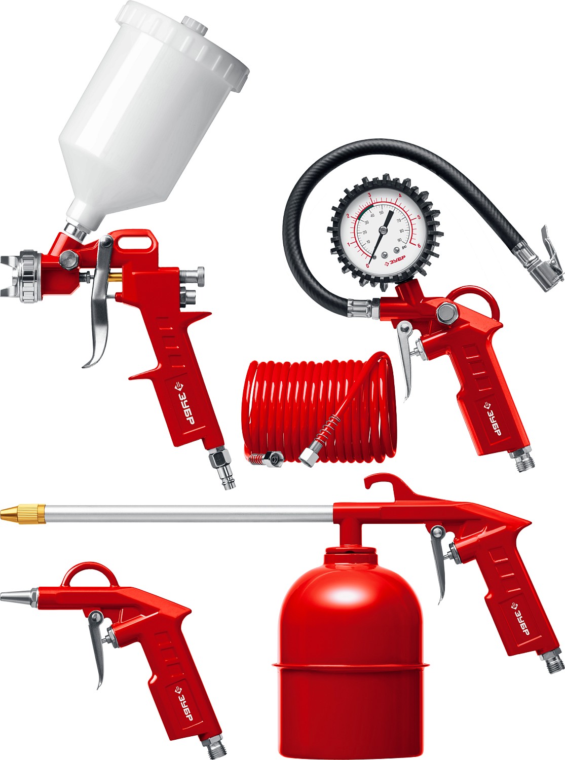 Набор пневмоинструмента ЗУБР MS-5G универсальный 5пр