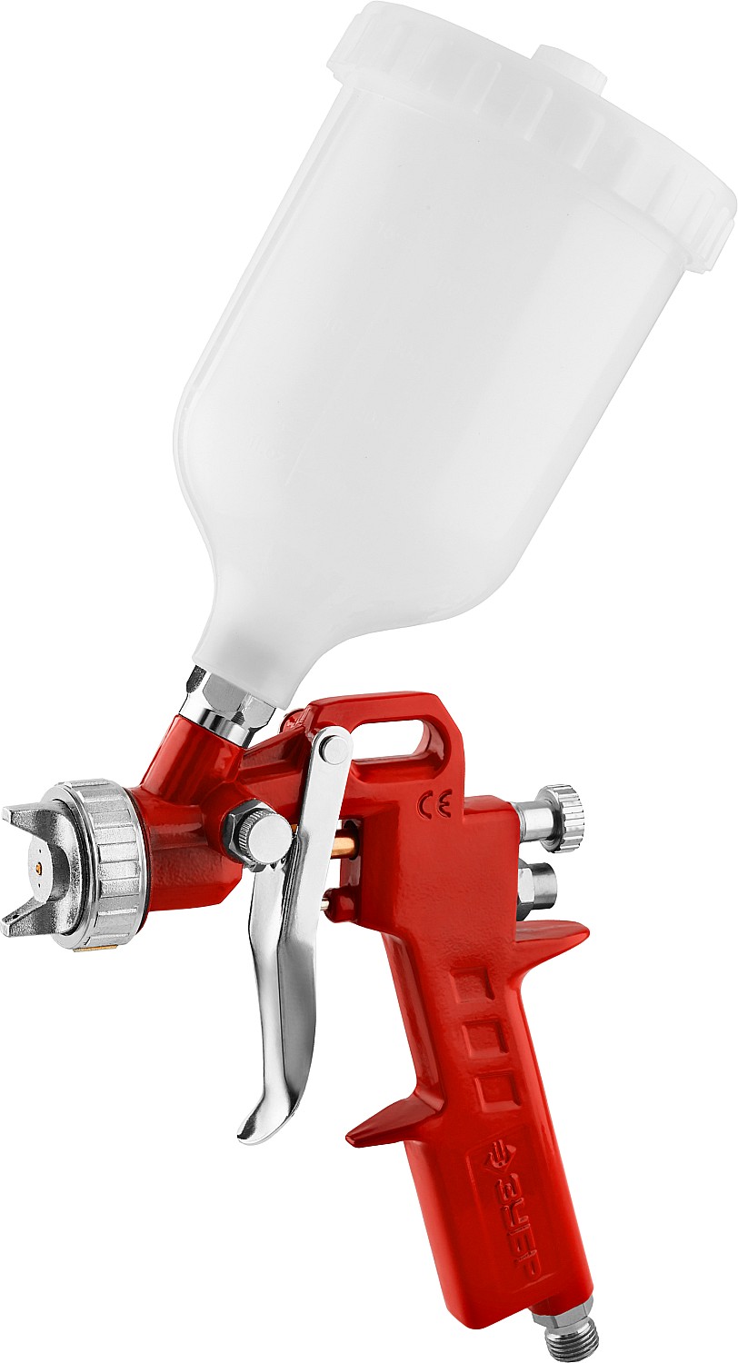 Пневматический краскопульт с верхним бачком ЗУБР MS 200, 1,3мм