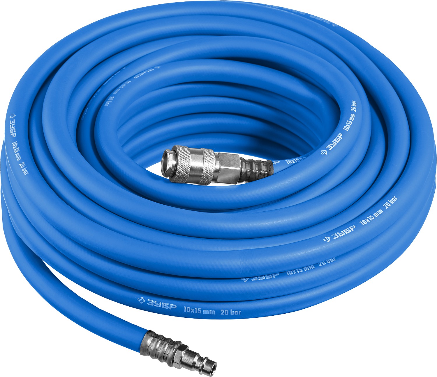 Воздушный шланг с фитингами рапид 10м,10х15мм, 20 бар ЗУБР