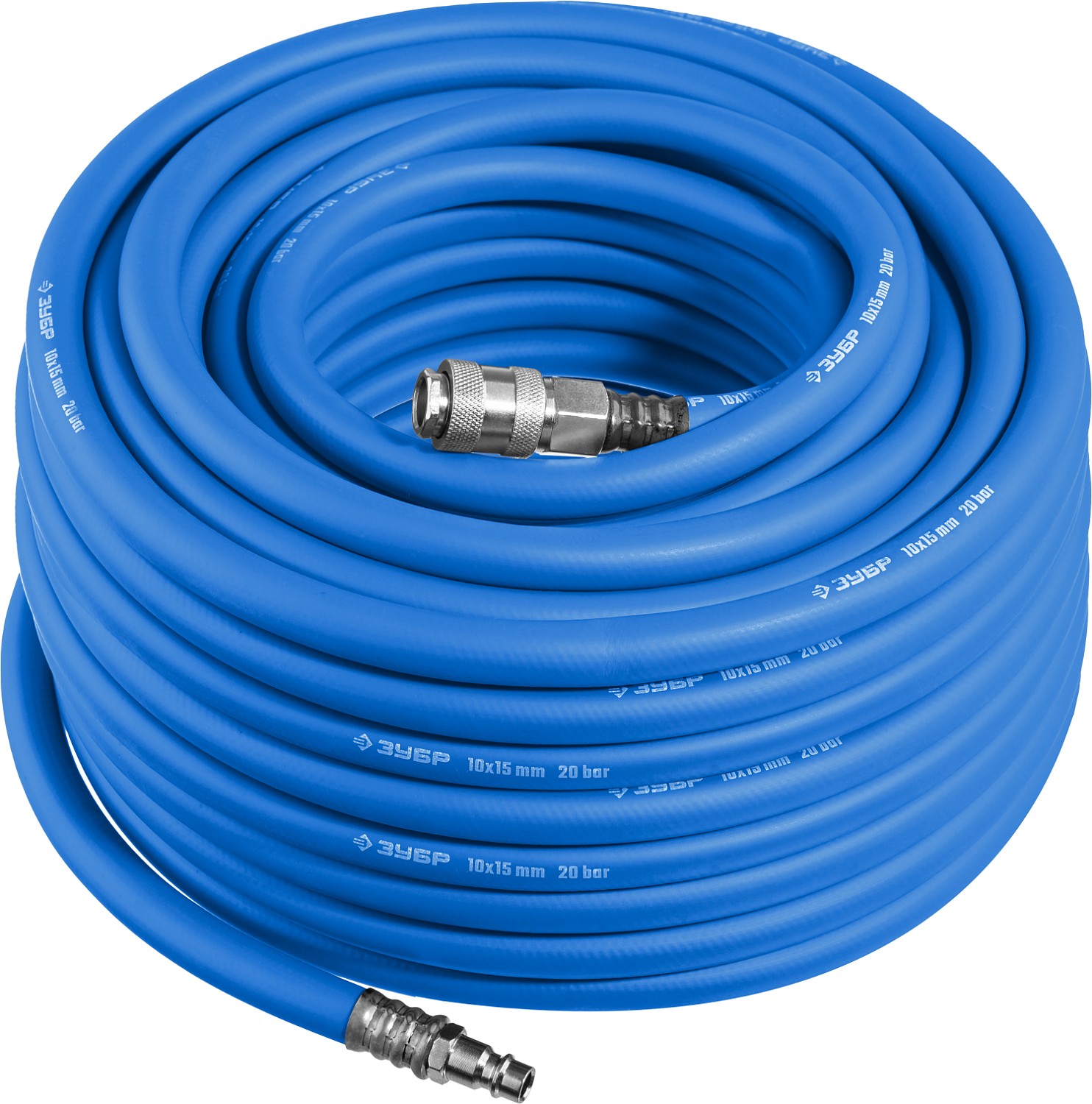 Воздушный шланг с фитингами рапид 20м,10х15мм, 20 бар ЗУБР