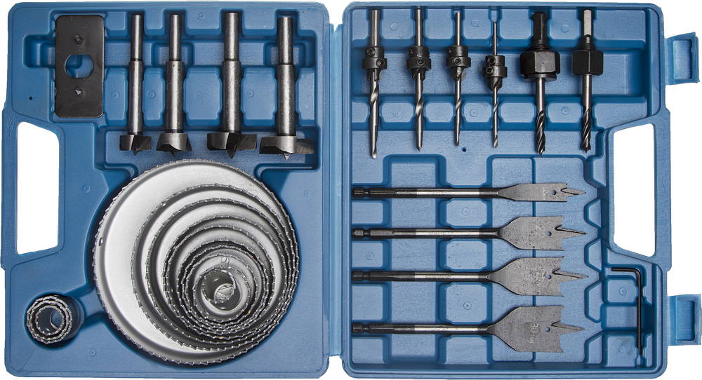 Набор коронок и сверл по дереву,28 предметов ЗУБР