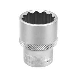 Набор торцевых головок, 1/2", 12-ти гр., CrV, 10шт., 10-22мм// Stels