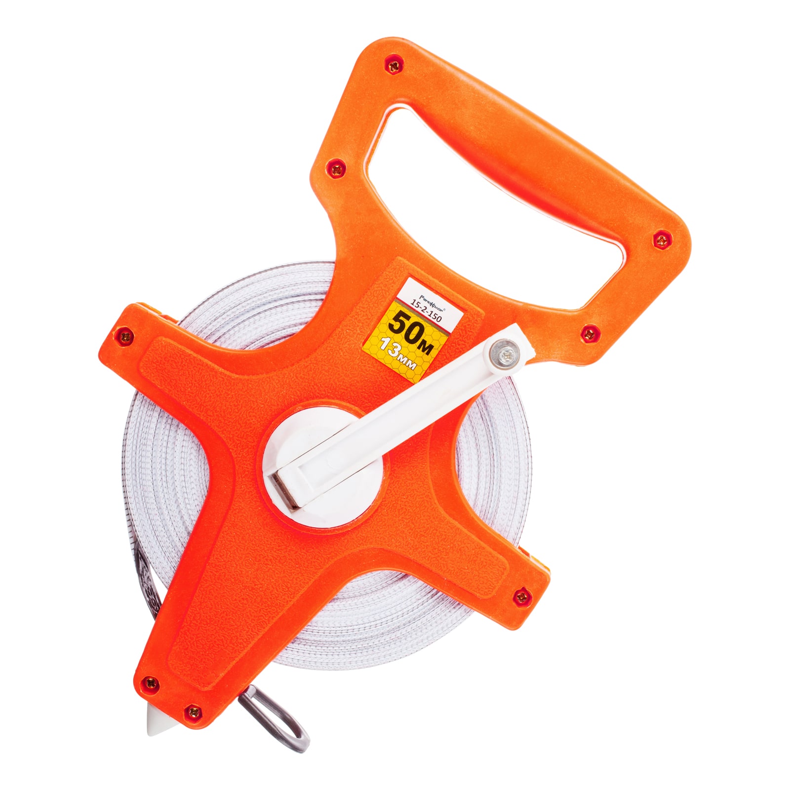 Мерная лента фибергласовая геодезическая,открытый пластик. корпус,лента из ПВХ,50м*13мм