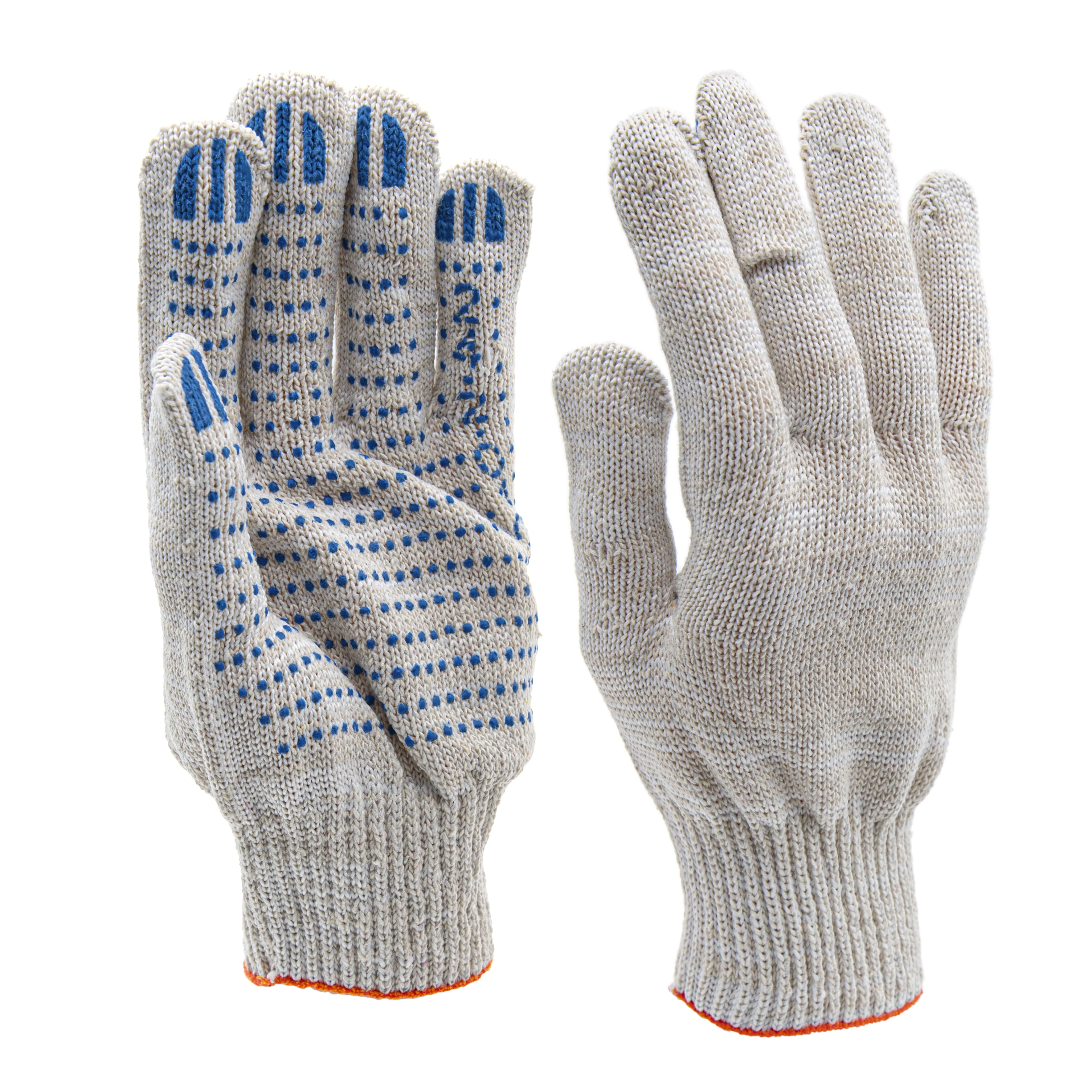 Перчатки х/б,10кл,6-ти нитка,с пвх