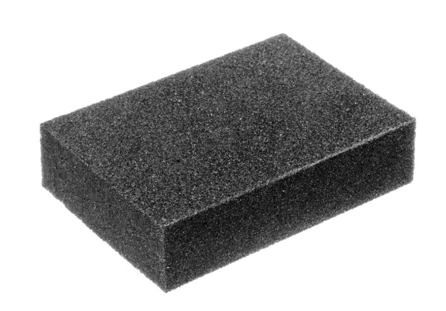 Губка шлифовальная полиуретан,оксид алюминия,р80,100*70*25мм