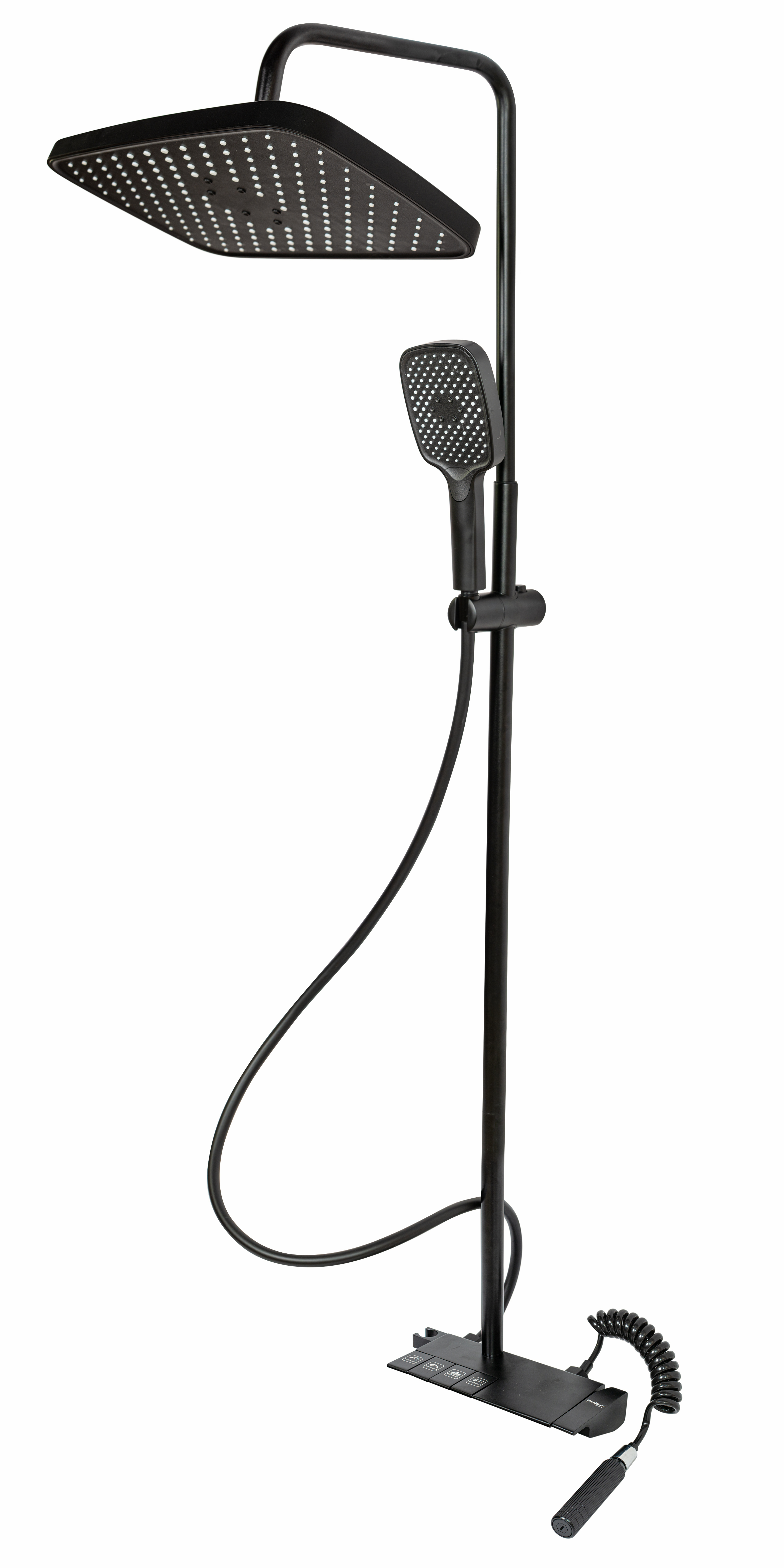 Душевая система авиац. ал,клавишная, с троп.душ., лейкой, гигиен.душ, излив в корпусе 35мм