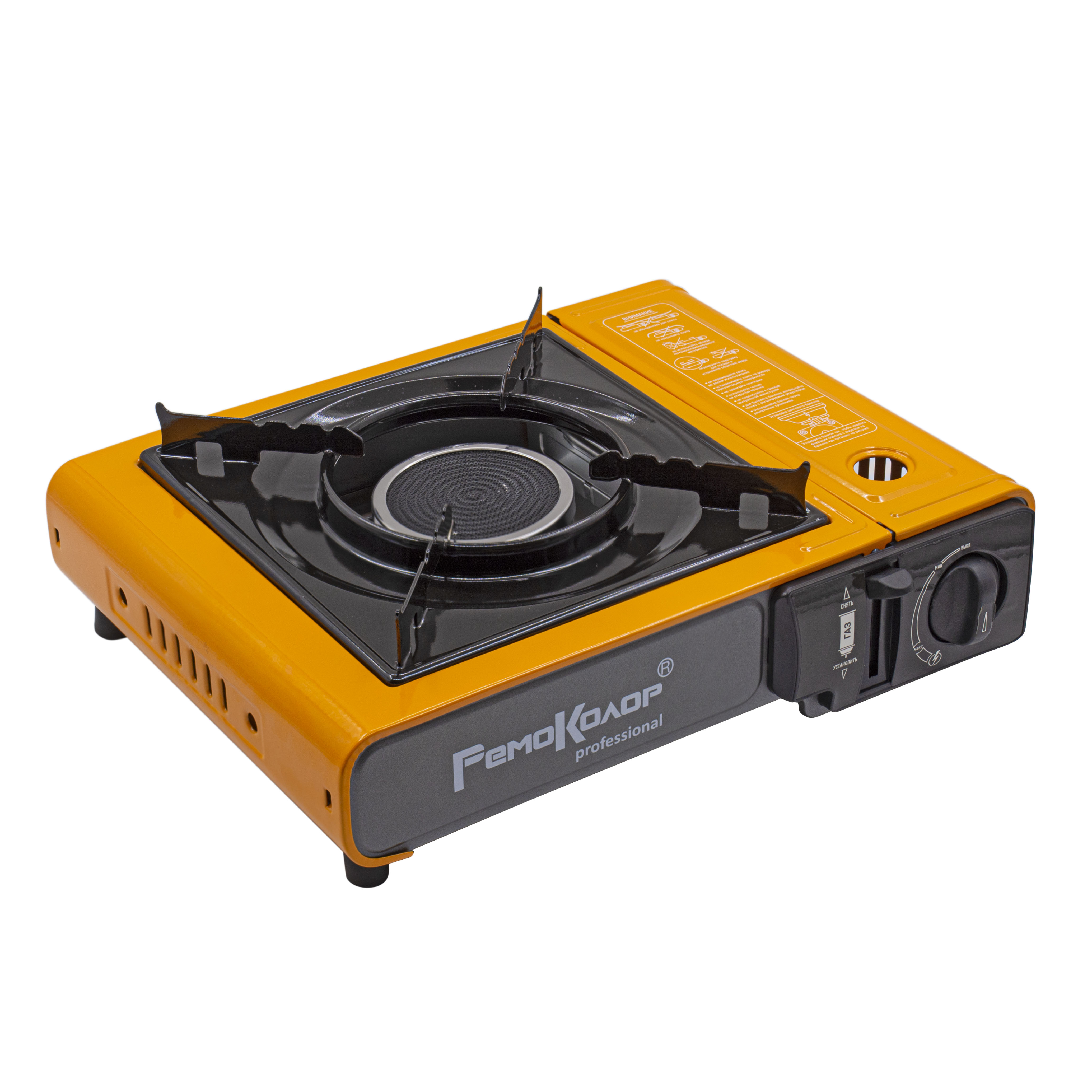 Плита туристическая газовая портативная в кейсе,к цанговому баллону и переходником на баллон 5 и 12л