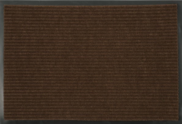 Коврик грязезащитный Ребро ПВХ, полиэстер, коричневый, 40х60см, (шт.)