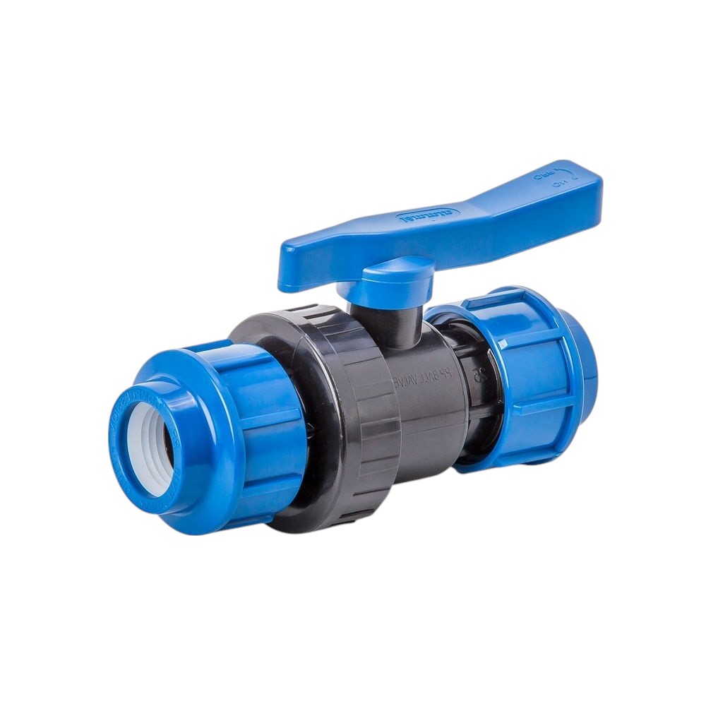 Кран 20мм*1/2" НР, компрессионный для ПЭ труб