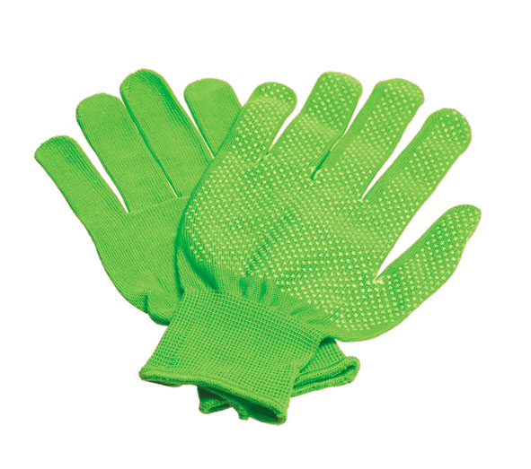 Перчатки нейлоновые с ПВХ, размер 7-9 КРАСНЫЕ