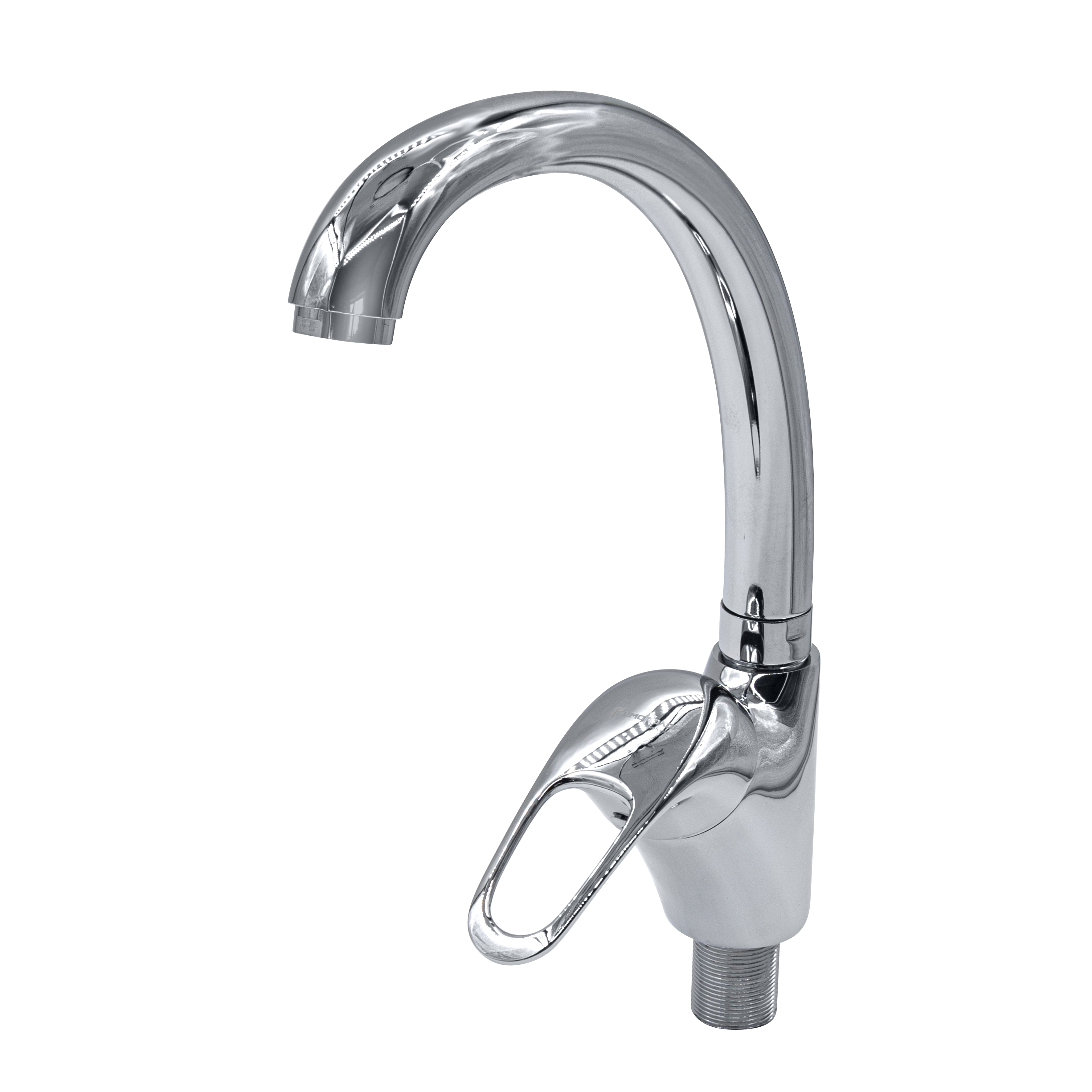 Смеситель латунный усиленный однорычажный для кухни,гайка, керамический картридж,40мм