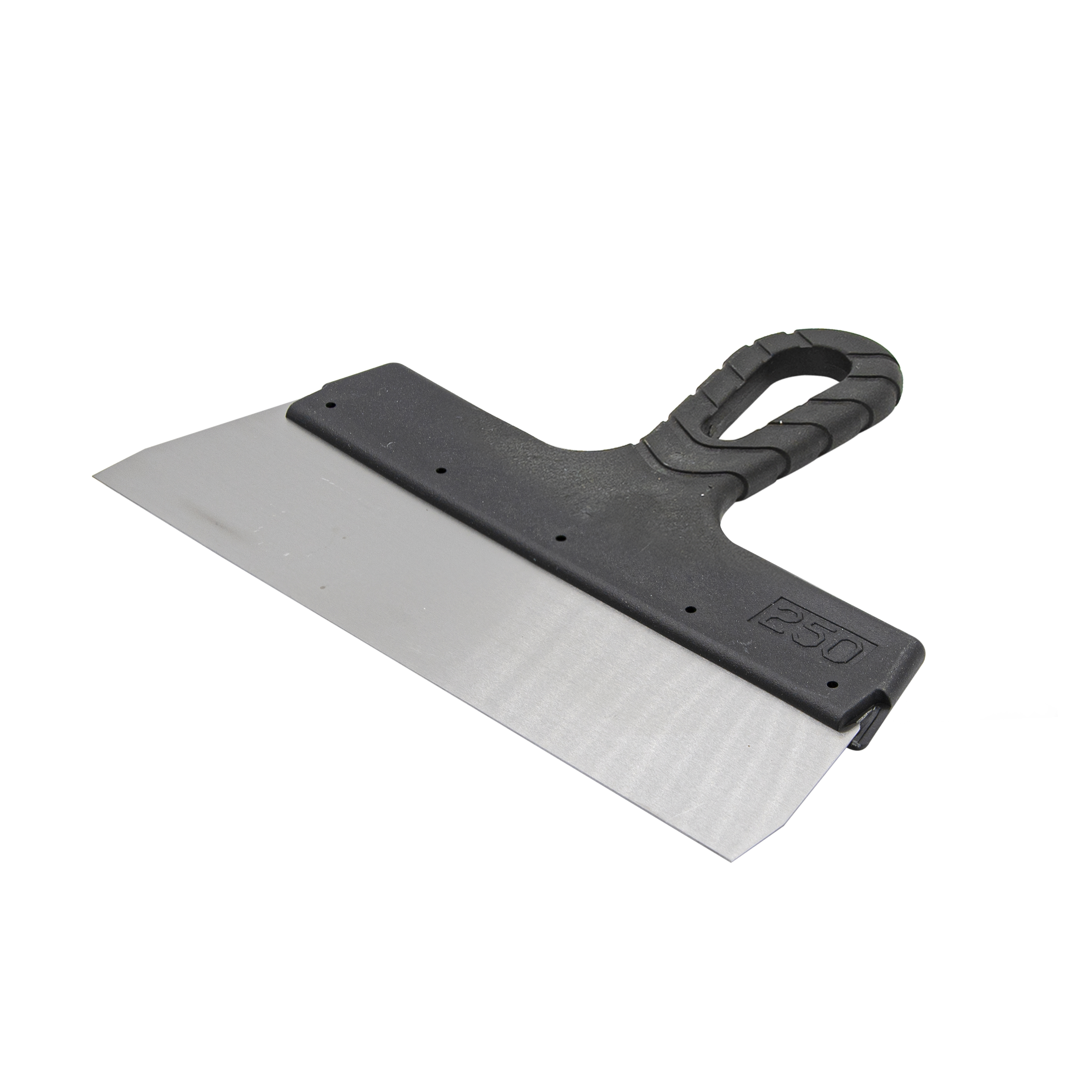 Шпатель фасадный прямой, нержавеющая сталь 0,45мм, пластиковая рукоятка, 250мм,