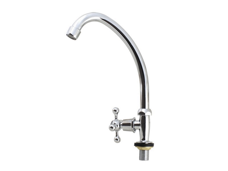 Смеситель моно д/холодной воды,гайка,резин.кран -букс 1/2 67-0-706