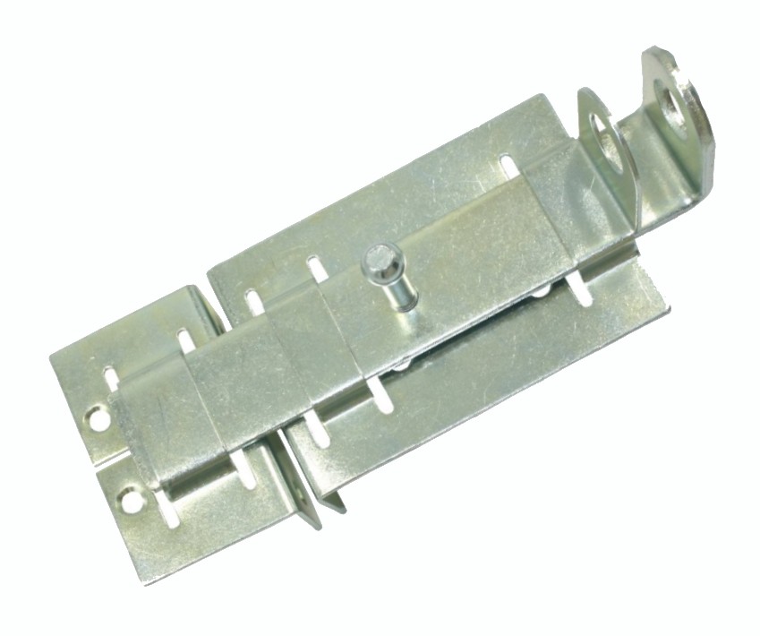 Засов плоский с вертикальными проушинами и фиксатором