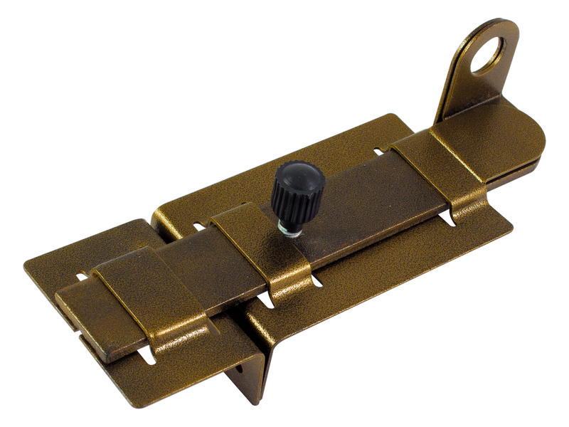 Засов плоский с горизонтальными проушинами и фиксатором