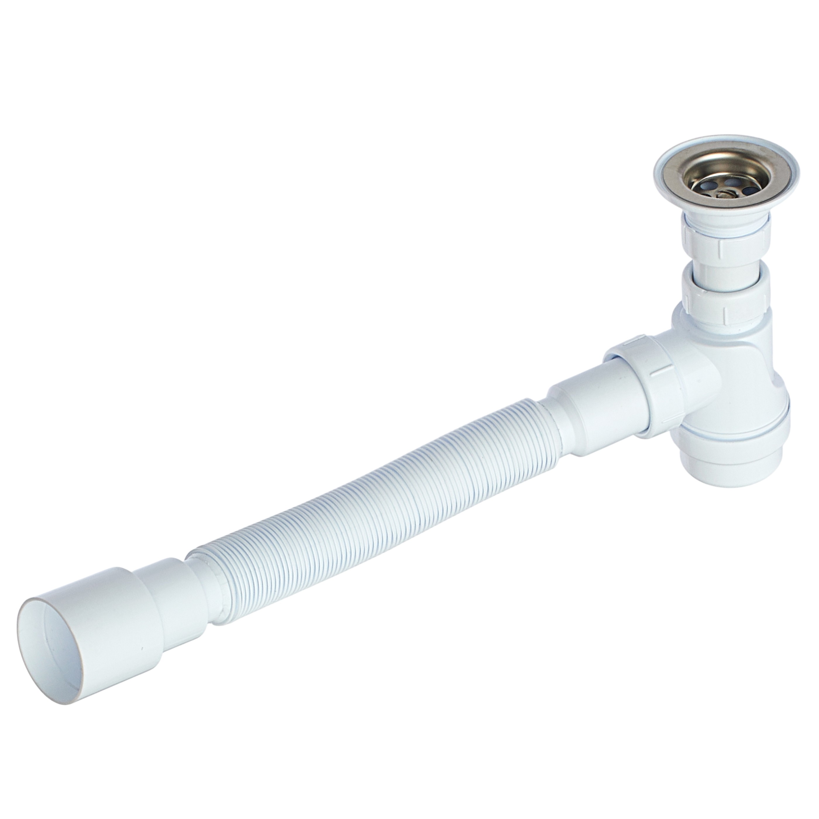 Сифон для мойки/раковины,  в комплекте с гибкой трубой, 1 1/2"х40мм, труба 40х40/50