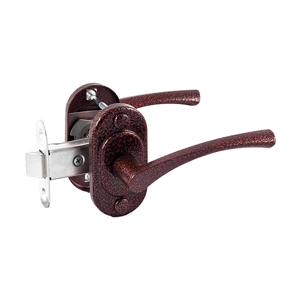 Защелка врезная ЗЩ2.03 (бронза) с ручками, подпружиненный механизм, 156*70*147мм бэксет 54м ормис