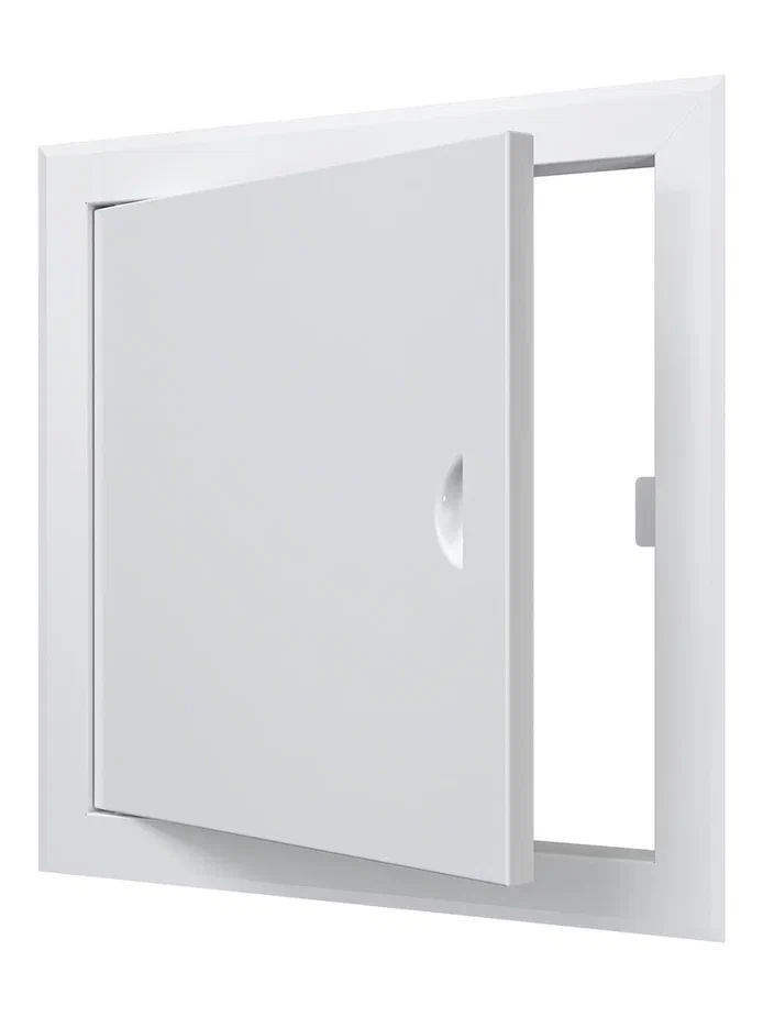 Люк-дверца ревизионный (ЛТ3030Мп/э) стальной,с ручкой, 360х360мм с фланцем 300х300мм