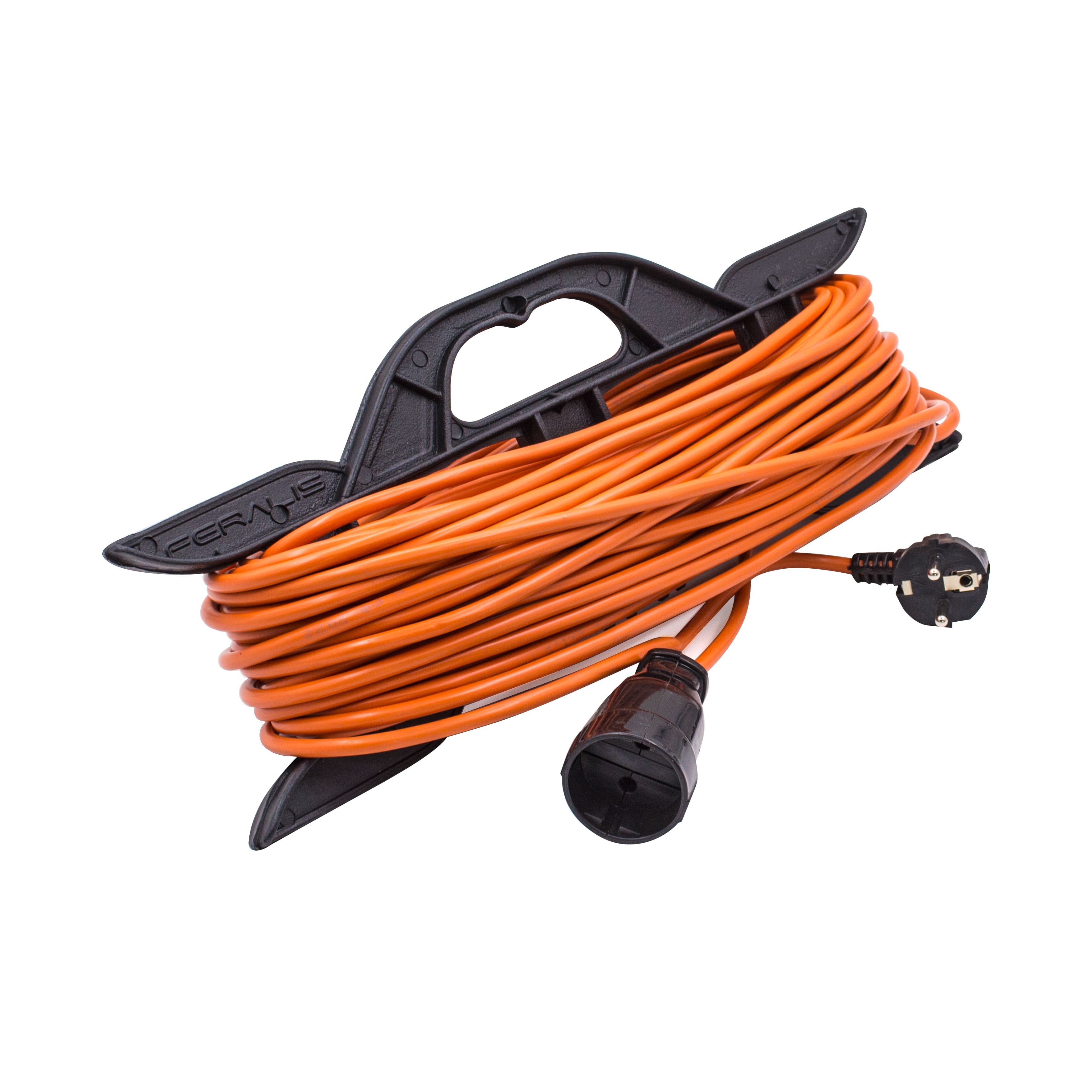 Удлинитель силовой на каркасе,1роз.ПВС 2*1,5мм2,16А 3,5кВт б/з 30м