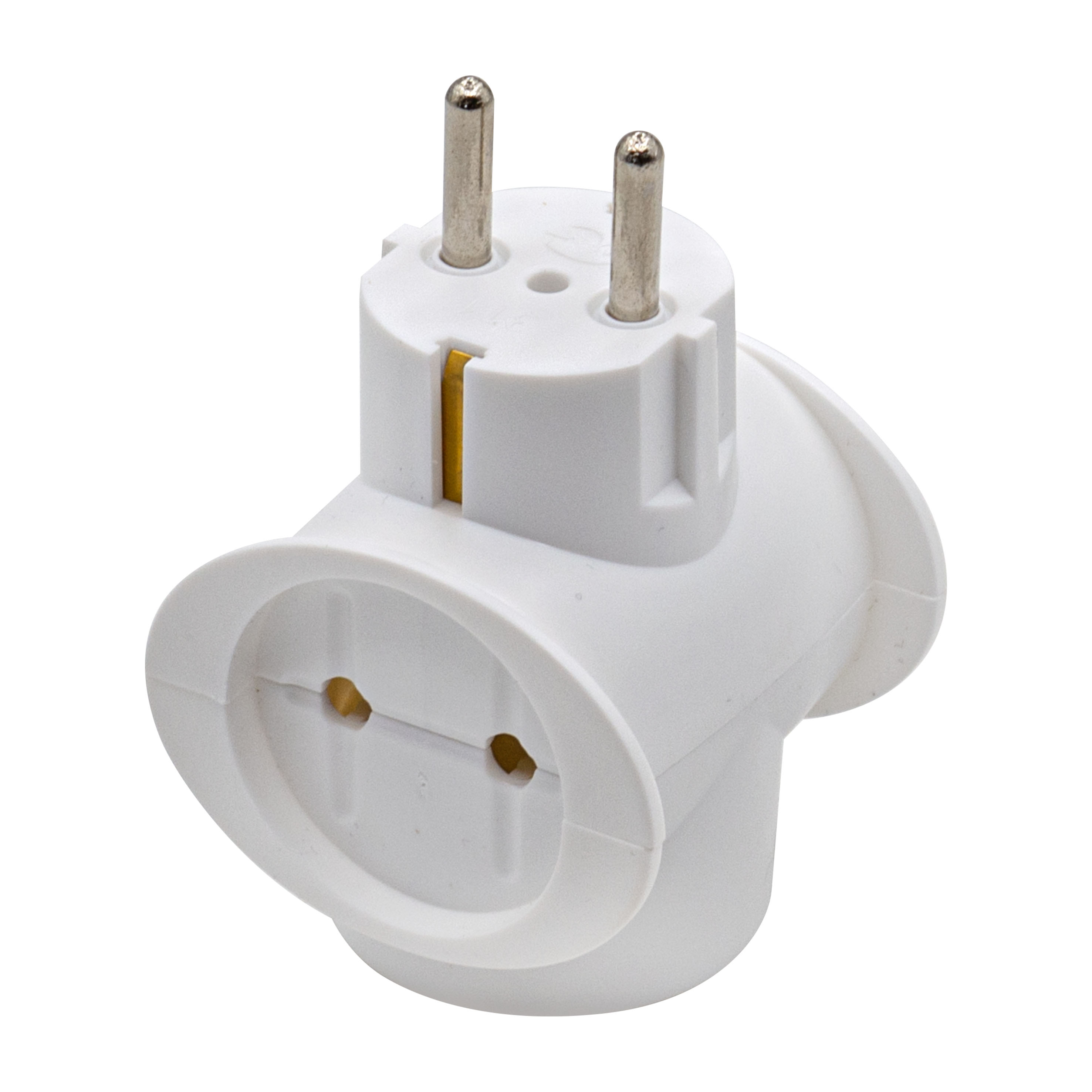 Разветвитель электр. 3гн. б/з 6/10А белый