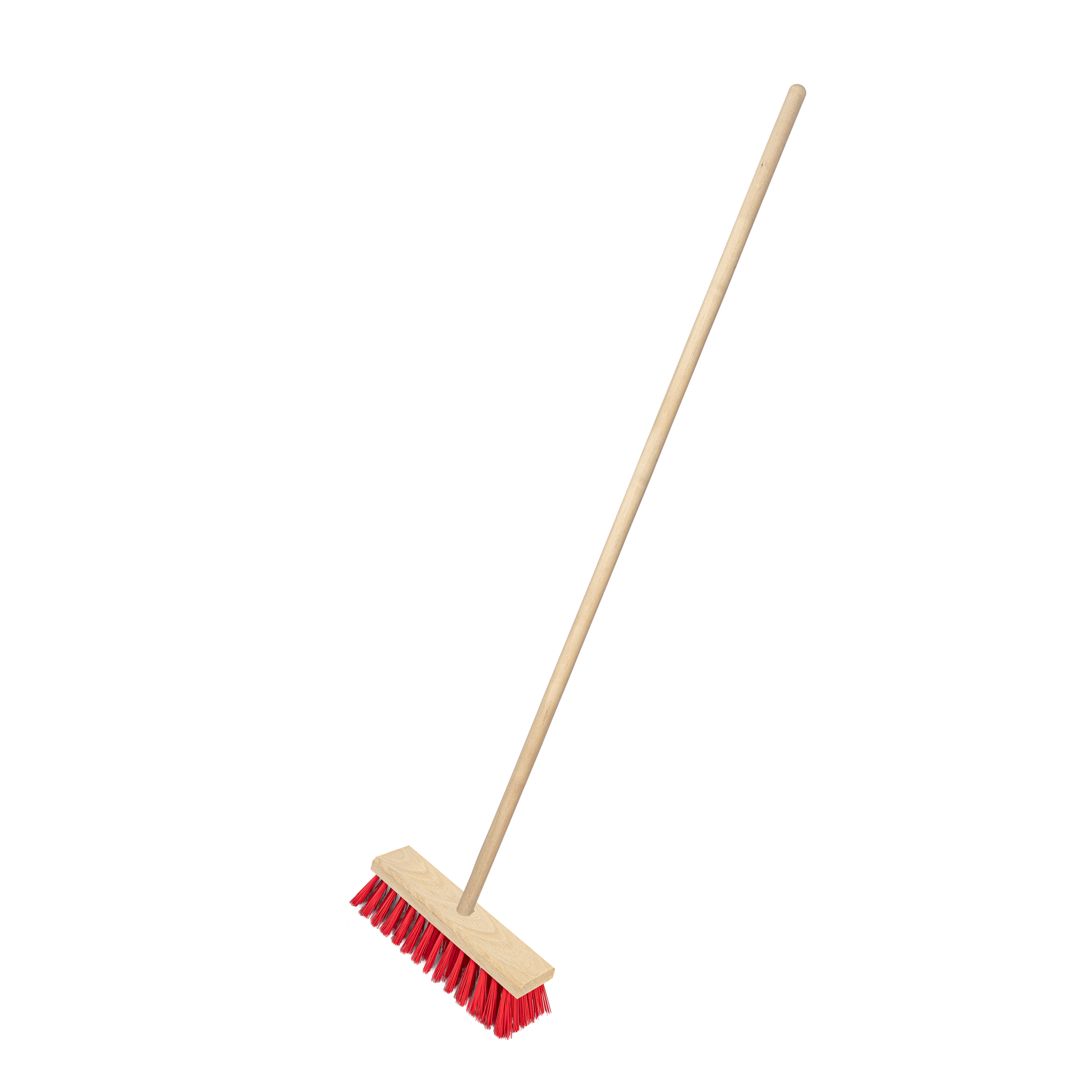 щетка тротуарная деревяная 300х65мм в сборе с черенком 1200мм,резьбовое соед