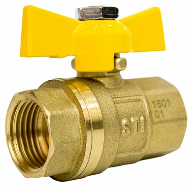 Кран для газа.латунный,В/Н.бабочка.3/4