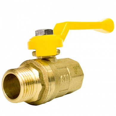 Кран для газа.латунный,В/Н.гайка.3/4