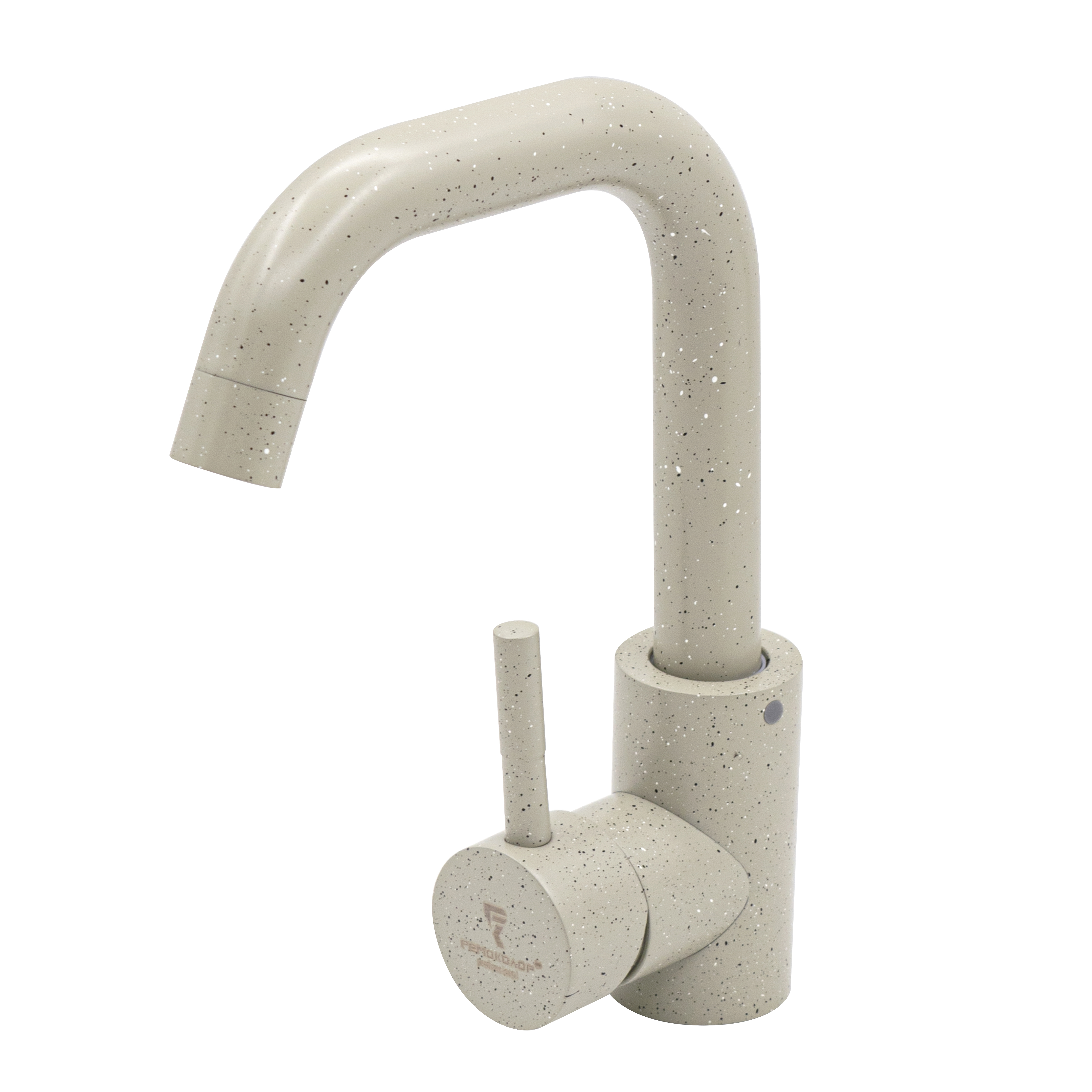 Смеситель однорыжачный,для кухни,крепл гайка,беж,под камень,картридж 40мм