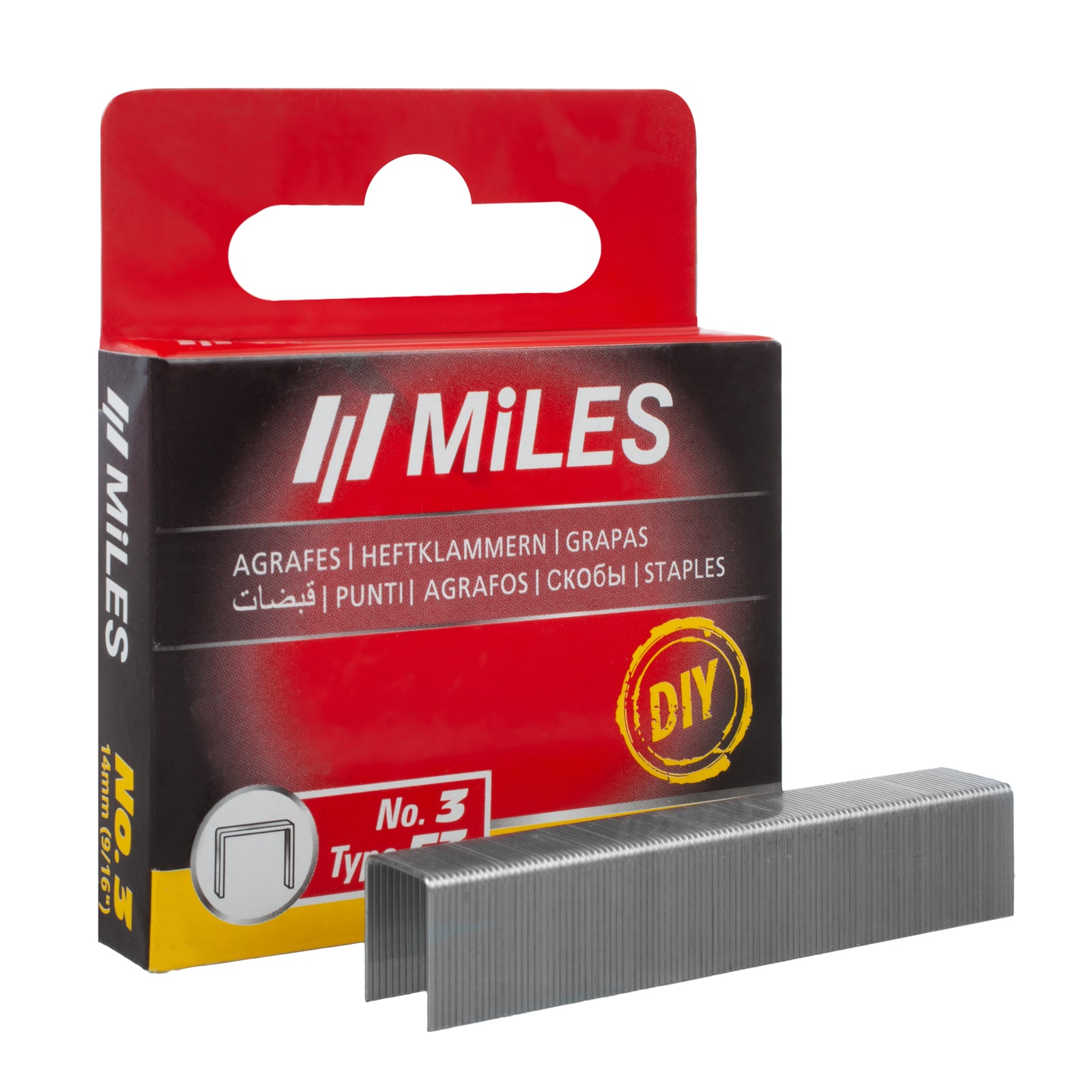 Штифты для степлера закалены,заострены,14мм. Miles