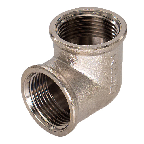 Угольник латунный,с креплением, внутренняя резьба, 1/2", 0К00150