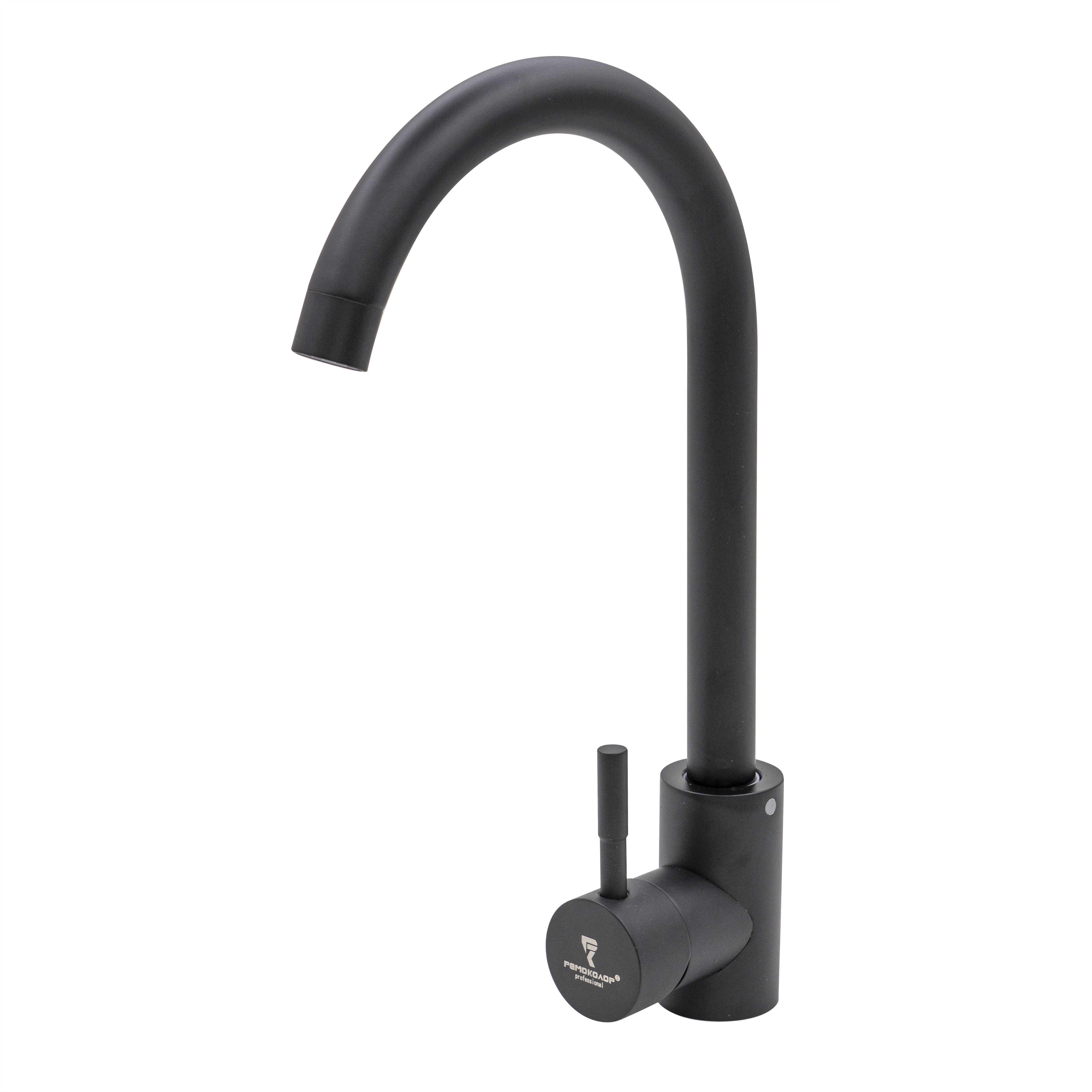 Смеситель авиационный алюминий, однорычажный, для мойки,гайка, керам картридж 40мм, черный,