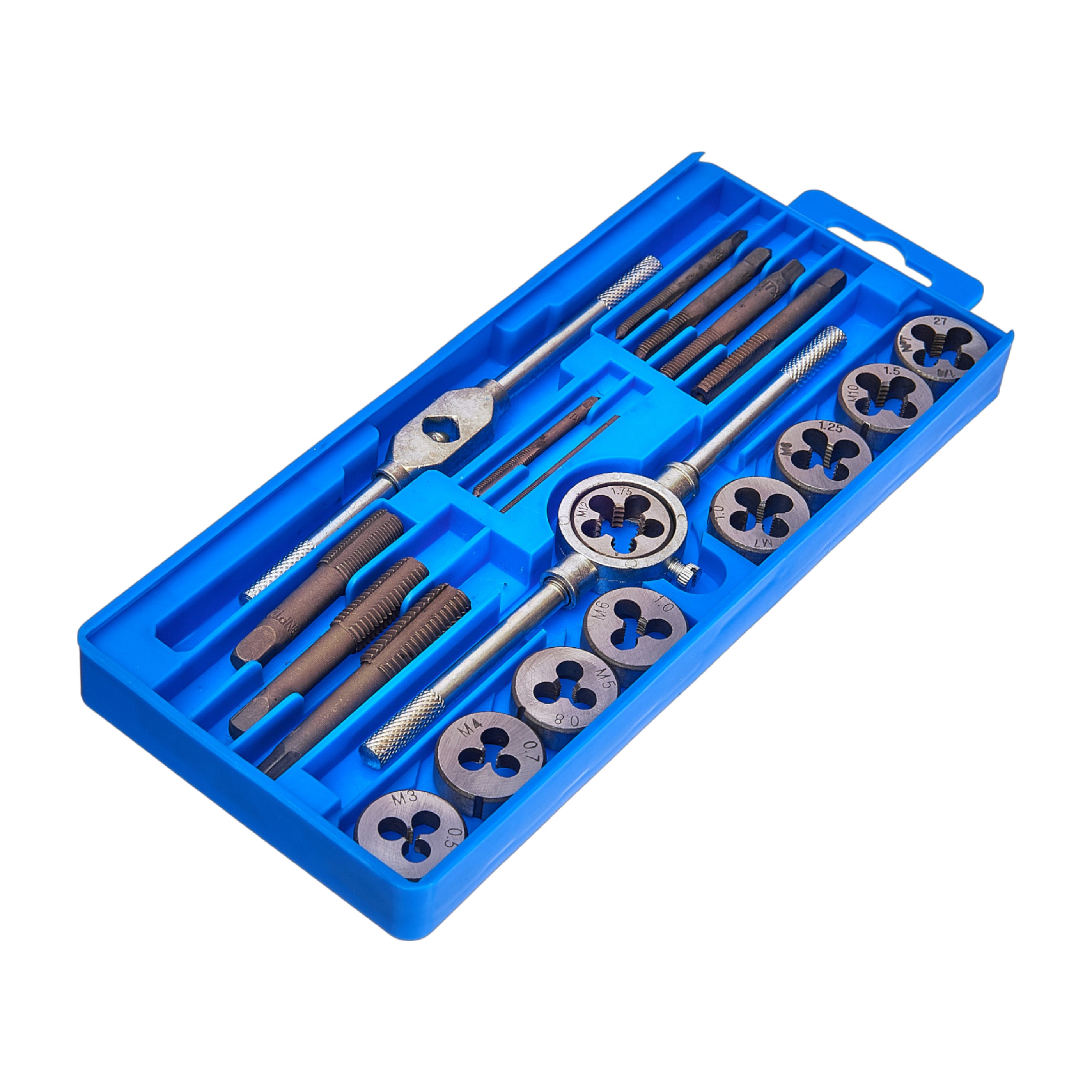 Набор резьбонарезной 20 предм.(сталь 45) кейс