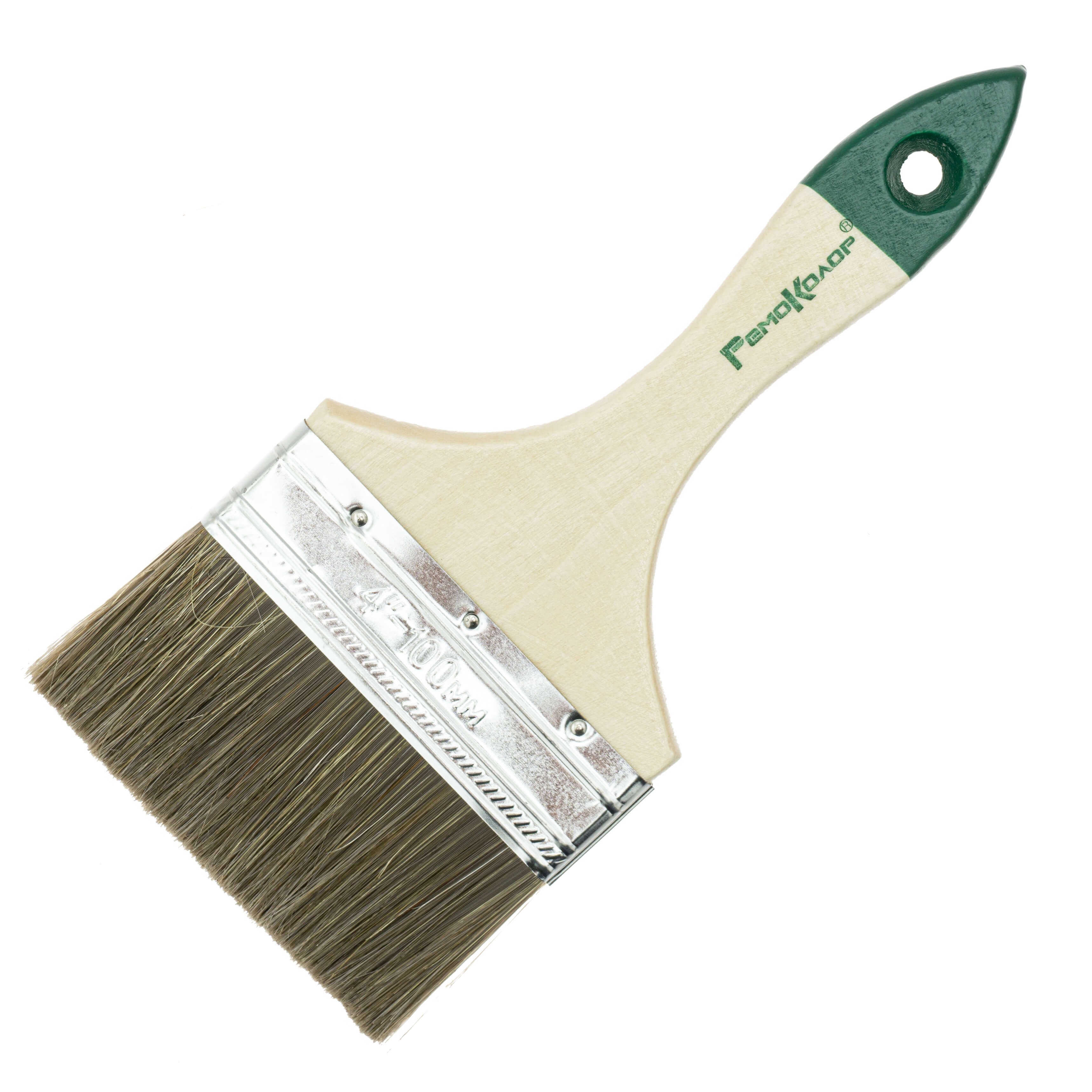 Кисть плоская Стандарт Лазурь смеш.щетина 100мм "4"