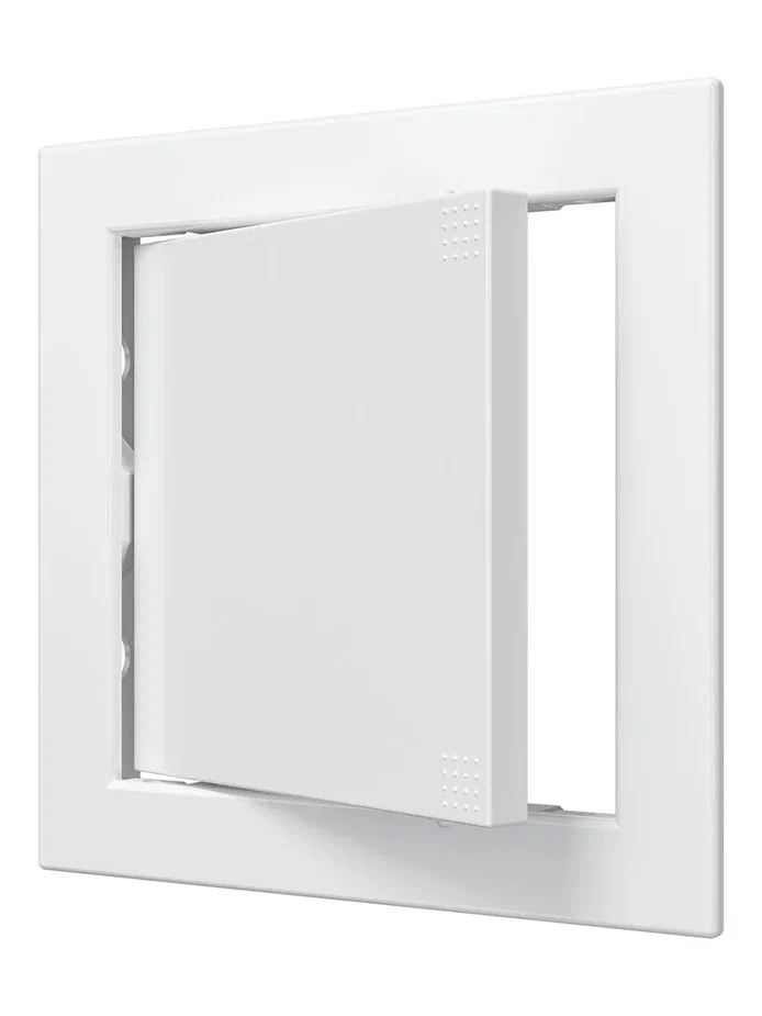 Люк-дверца ревизионный (AD1515) пластик, нажимной, 168*168мм с фланцем 146*146мм