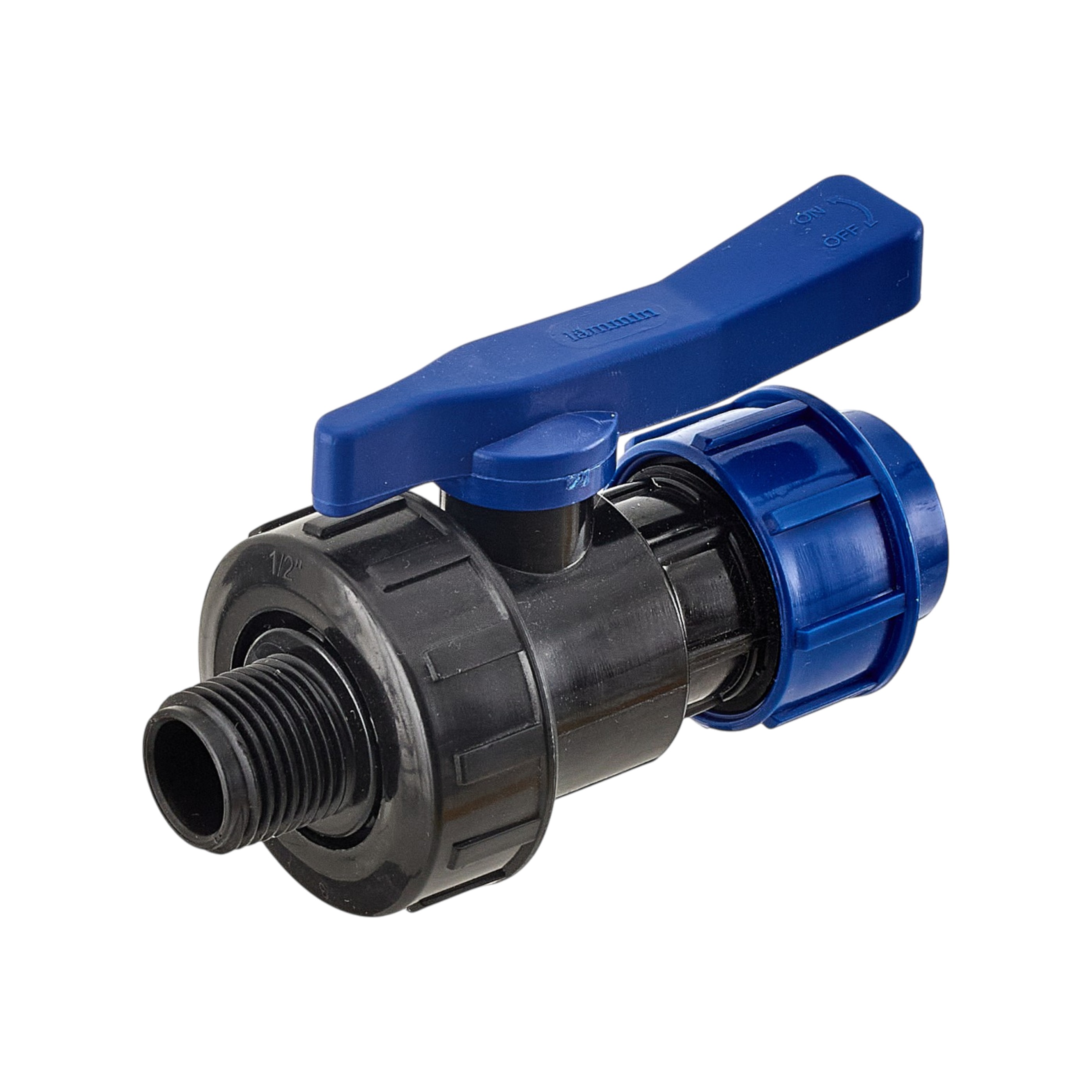 Кран 25мм*3/4" наружняя резьба, компрессионный для ПЭ труб