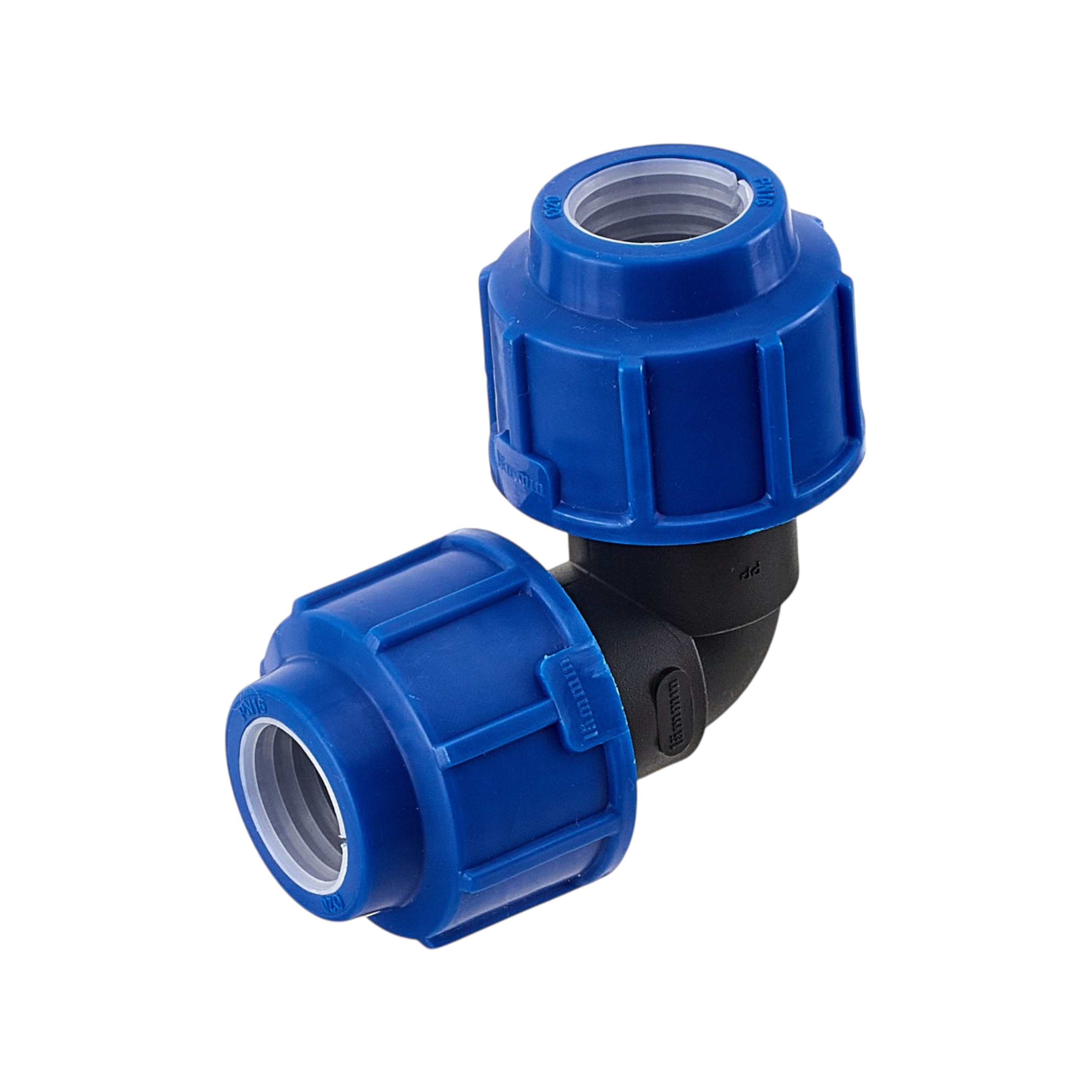 Угольник (отвод) 32мм компрессионный для ПЭ труб