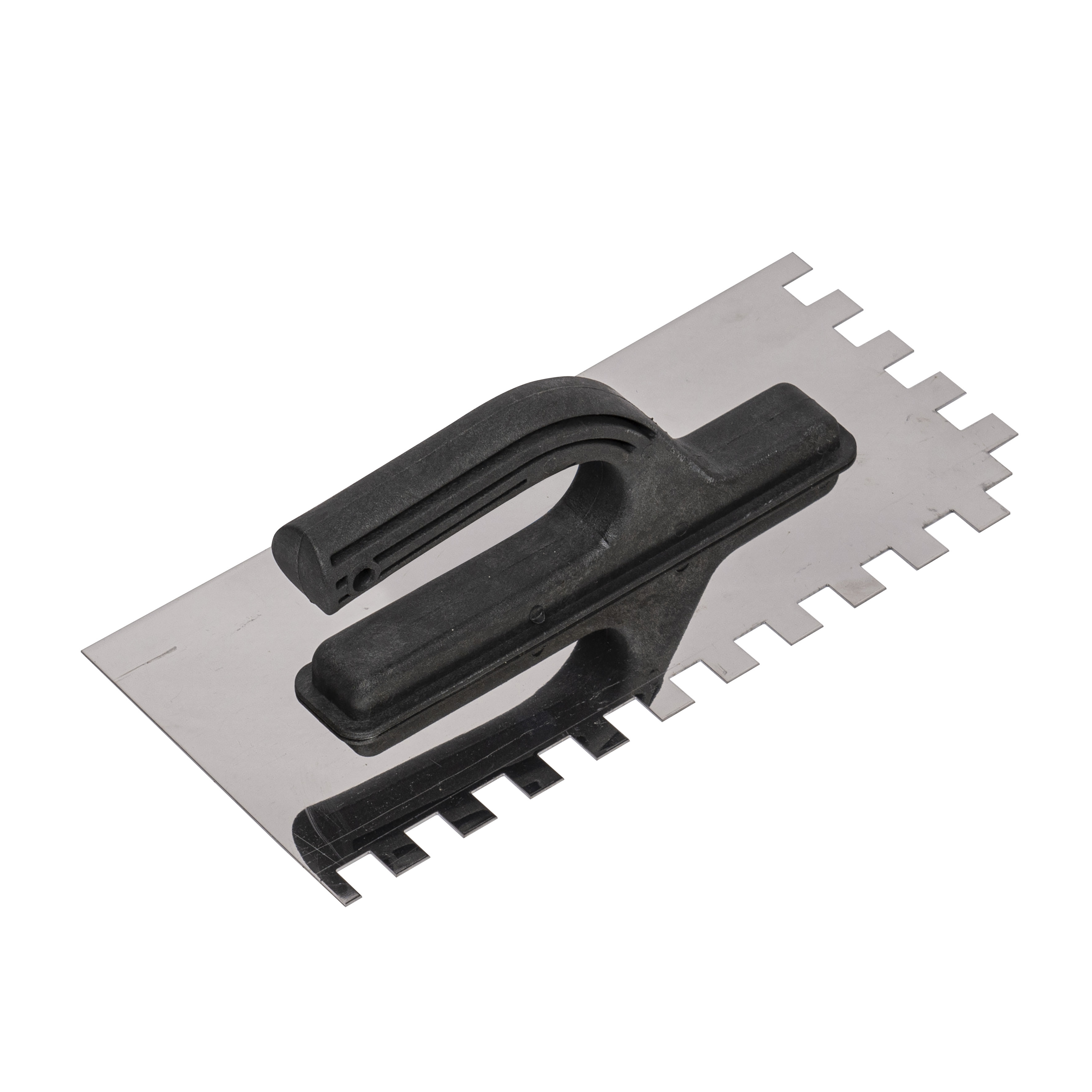 Гладилка 130*270мм зуб 11*12мм нержавеющая сталь рукоятка пласт