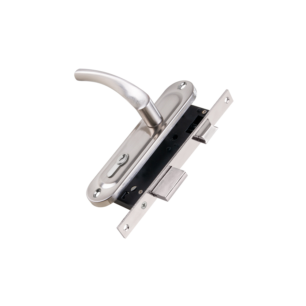 Замок цилиндровый в комплекте с ручкой LOCKSET15 CRONA 4061-3 SN матовый никель