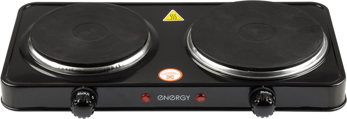 Электроплитка 2 конфорки ENERGY EN-903B 1,5кВт+1кВт чёрная