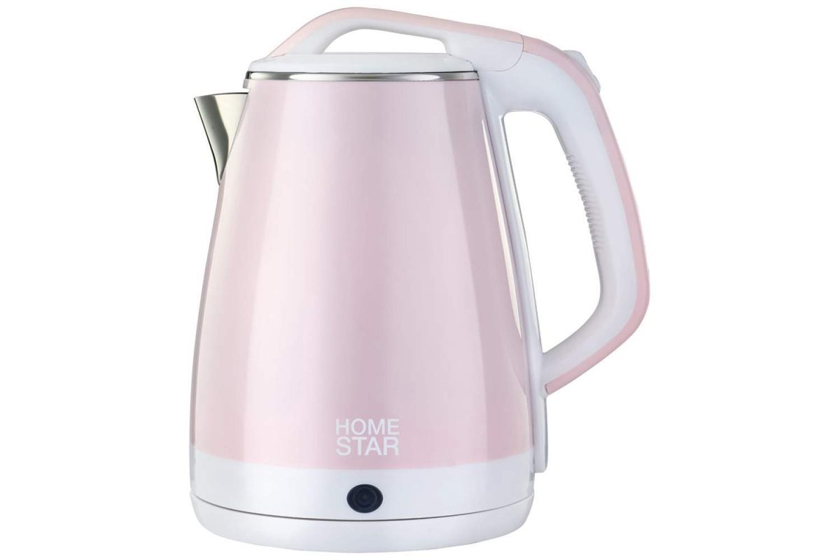 Чайник электрический Homestar HS-1035 1,8л 1,5кВт нержавеющая сталь пластик розовый
