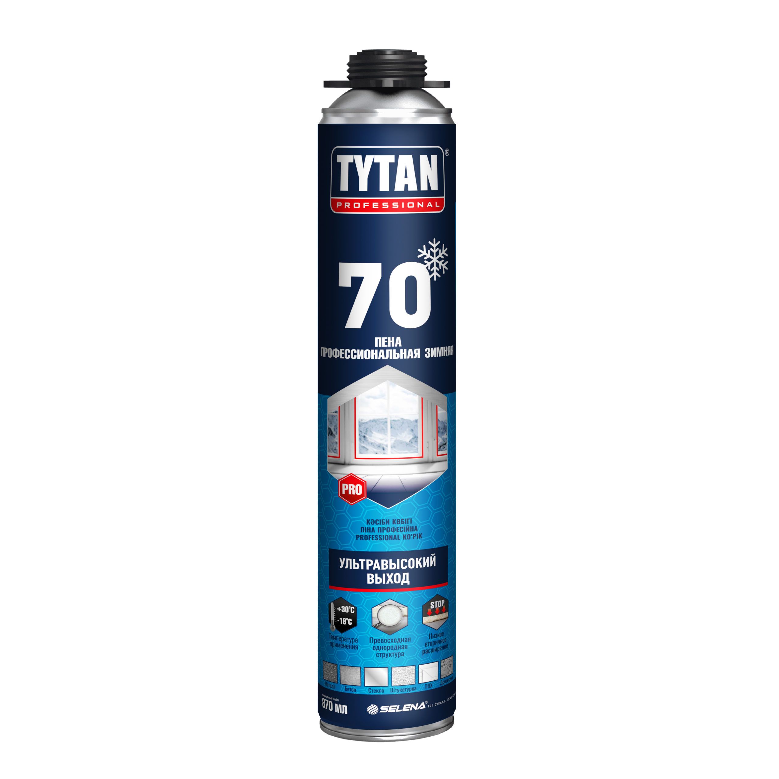 Пена монтажная профессиональная Titan 70 зимняя 1000гр