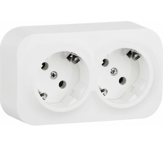 Розеточный блок Legrand Quteo белый 2х2К+З 16А 250В IP20 без шторок