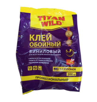 Клей для обоев виниловых Титан Wild 200г