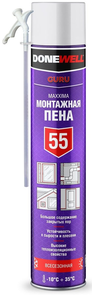 Пена монтажная бытовая всесезонная Donewell Maxxima 1000мл